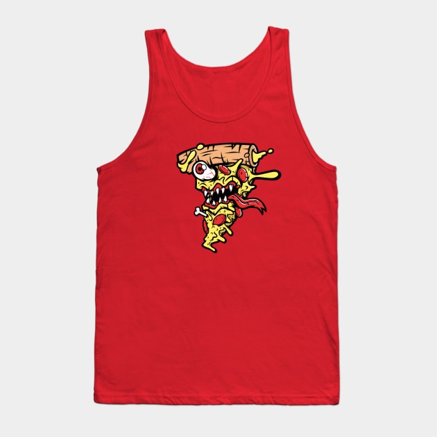 Zombie Slice of Pizza Tank Top by SLAG_Creative